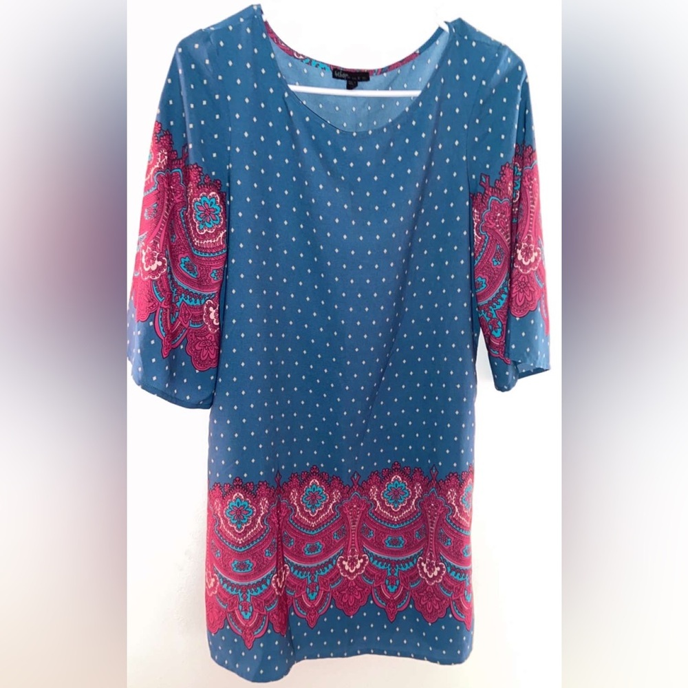 BeBop darker turquoise and magenta dress